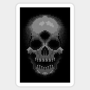 White Skull - HALFTONE DOT Sticker